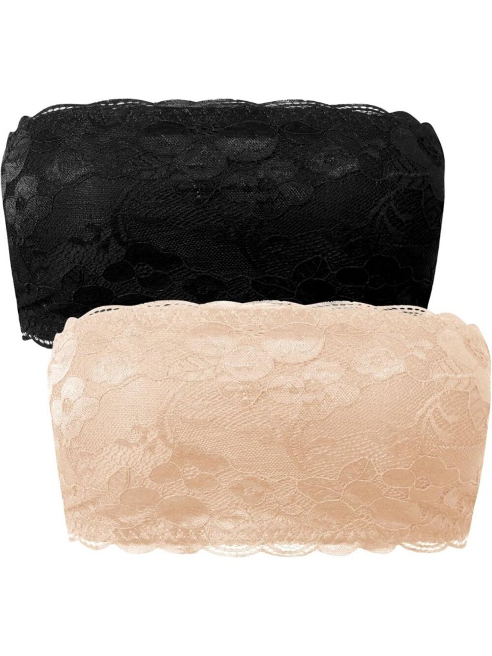 Lace Strapless Padded Bandeau Bra Bralette for Comfort & Style - Perfect Fit!